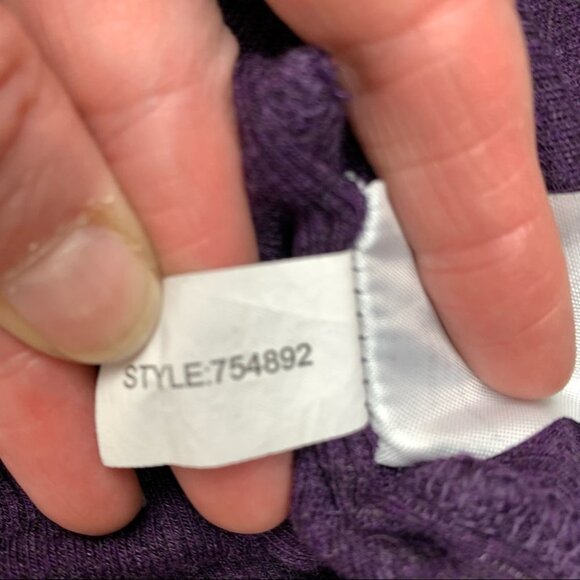 THYME Purple Ribbed Knit Maternity  Top XXS - Picture 6 of 8